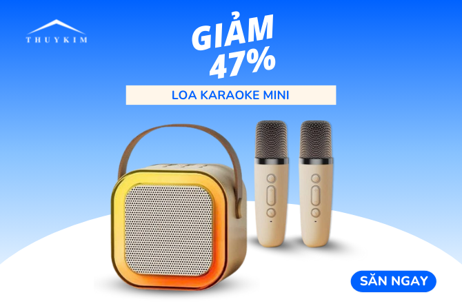 <p>- <span>Phiếu giảm 47% loa karaoke mini tại Thủy Kim.</span></p><p>- E-voucher chỉ &aacute;p dụng cho c&aacute;c Sản phẩm/Danh mục cụ thể được ghi tr&ecirc;n Voucher, chi tiết xem tr&ecirc;n: <a href="https://thuykim.vn/collections/loa-karaoke-bluetooth" target="_blank" title="">https://thuykim.vn/collections/loa-karaoke-bluetooth</a></p><p>- E-voucher kh&ocirc;ng c&oacute; gi&aacute; trị quy đổi th&agrave;nh tiền mặt, kh&ocirc;ng trả lại tiền thừa.</p><p>- E-voucher được &aacute;p dụng chung với c&aacute;c sản phẩm c&oacute; gi&aacute; đang giảm tr&ecirc;n website.</p><p>- Mỗi kh&aacute;ch h&agrave;ng được nhận tối đa 03 m&atilde; E-voucher trong suốt thời gian chương tr&igrave;nh.</p><p>- Kh&aacute;ch h&agrave;ng chỉ được &aacute;p dụng 01 m&atilde; E-voucher tr&ecirc;n c&ugrave;ng 01 đơn h&agrave;ng.</p><p>- Gi&aacute; trị Voucher đ&atilde; sử dụng sẽ kh&ocirc;ng được ho&agrave;n lại hoặc chuyển sang đơn h&agrave;ng kh&aacute;c trong trường hợp đổi/trả sản phẩm (trừ trường hợp lỗi từ nh&agrave; sản xuất).</p><p>- Hạn sử dụng đến hết ng&agrave;y 10/07/2026.</p><p>- Hotline hỗ trợ kh&aacute;ch h&agrave;ng: 038 737 1702.</p><p>Hướng dẫn sử dụng:</p><p>- Bước 1: Kh&aacute;ch h&agrave;ng đổi điểm tr&ecirc;n ứng dụng HiFPT để lấy m&atilde; voucher.</p><p>- Bước 2: Kh&aacute;ch h&agrave;ng truy cập v&agrave;o website ch&iacute;nh thức của Gia dụng Thủy Kim chọn mua sản phẩm, nhập m&atilde; E-voucher v&agrave;o &ocirc; M&atilde; giảm gi&aacute; khi thanh to&aacute;n để sử dụng ưu đ&atilde;i.</p>